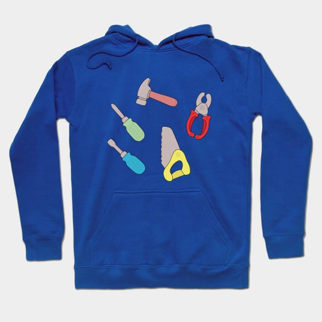 Cute Handyman Tools Hoodie by DiegoCarvalho